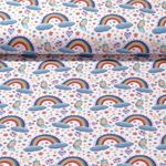 Jersey - Digitaldruck Einhorntraum Regenbogen Ecru