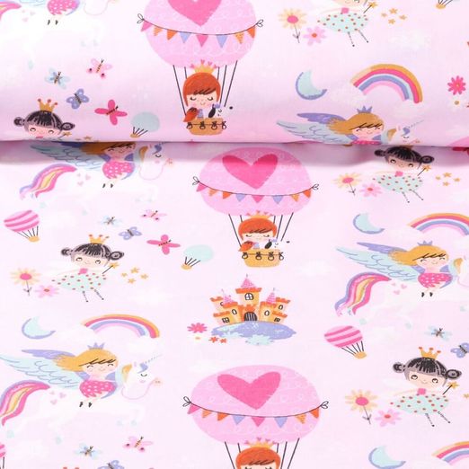 Coton - Petites princesses Rose