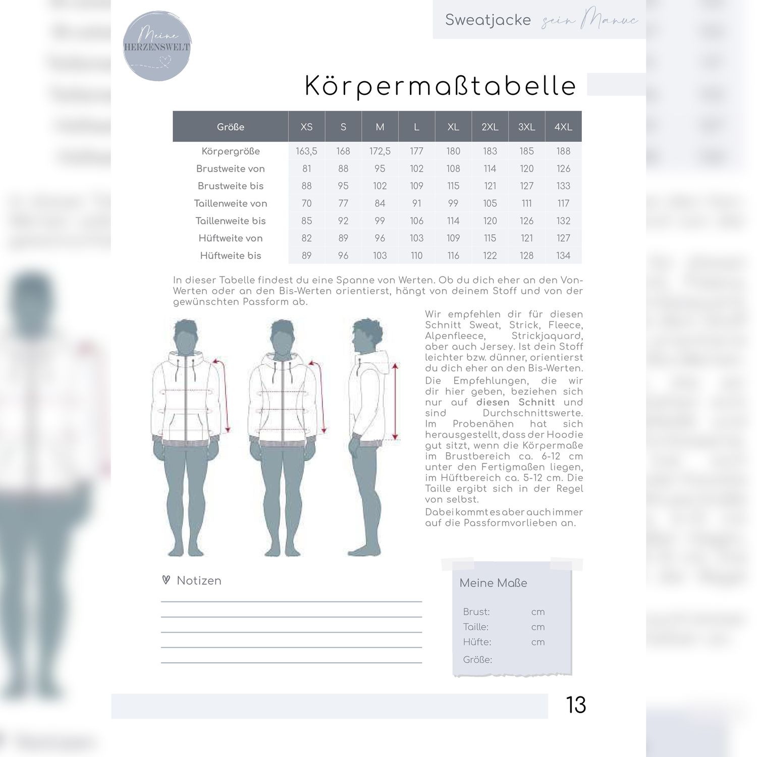 Sweatjacke - sein Manuc - Schnittmuster eBook-4 Sweatjacke - sein Manuc - Schnittmuster eBook-4