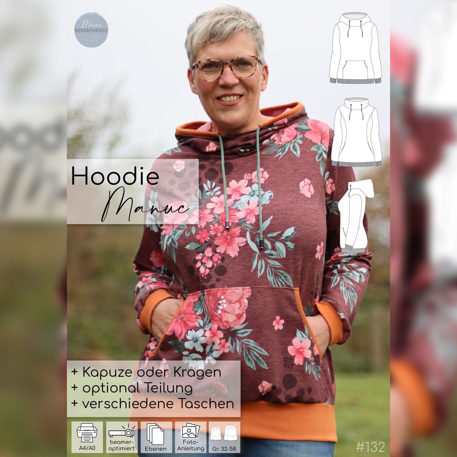 Hoodie - mein Manuc - Schnittmuster eBook-1 Hoodie - mein Manuc - Schnittmuster eBook-1