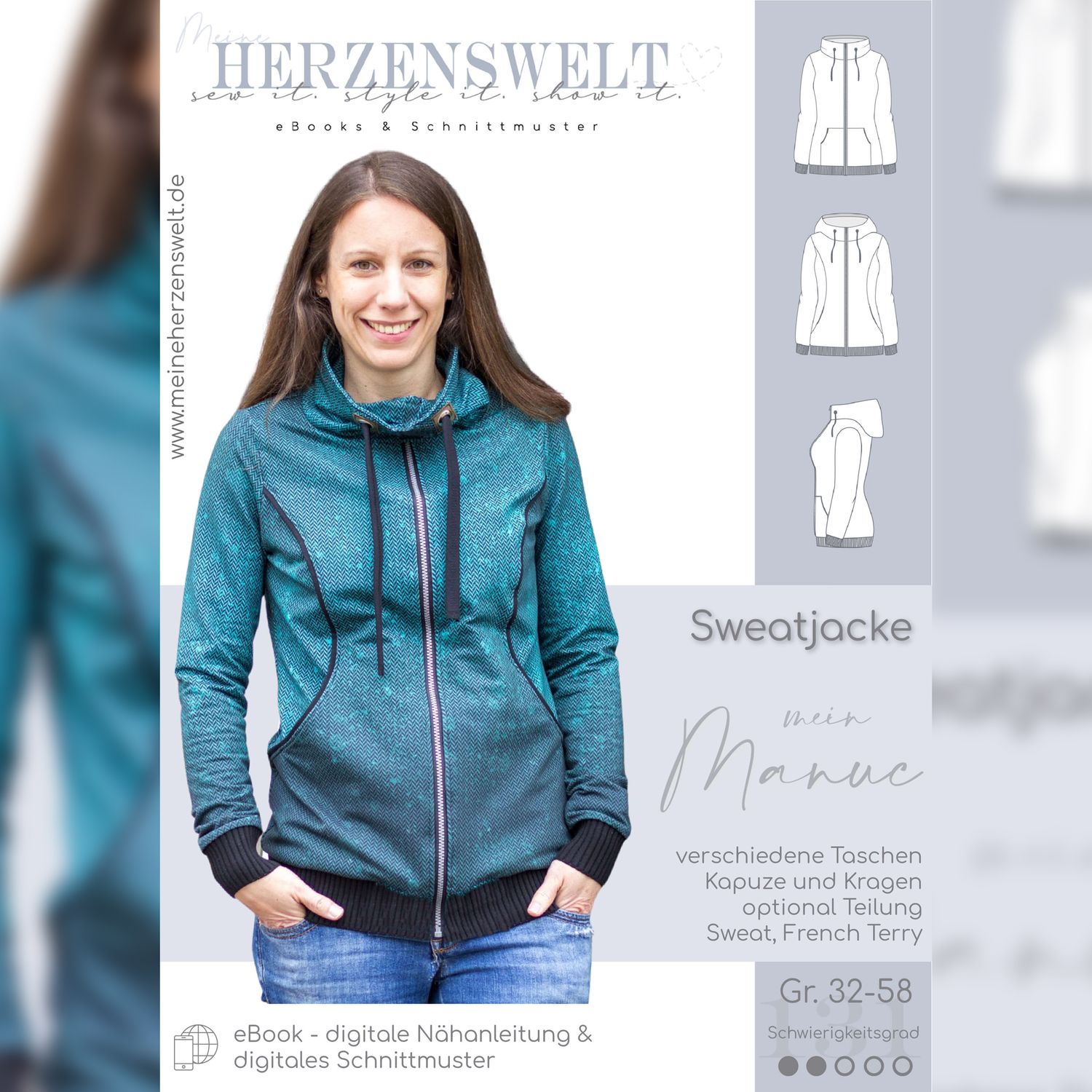 Sweatjacke - mein Manuc - Schnittmuster eBook-2 Sweatjacke - mein Manuc - Schnittmuster eBook-2