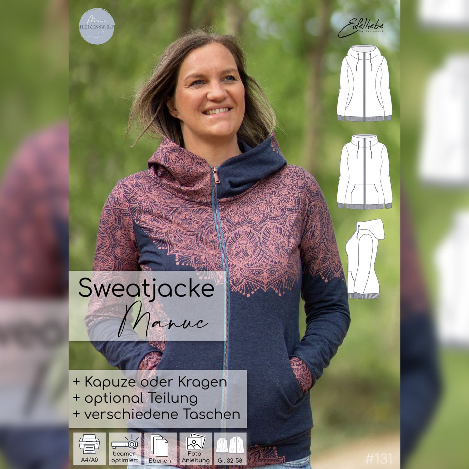 Sweatjacke - mein Manuc - Schnittmuster eBook-1 Sweatjacke - mein Manuc - Schnittmuster eBook-1