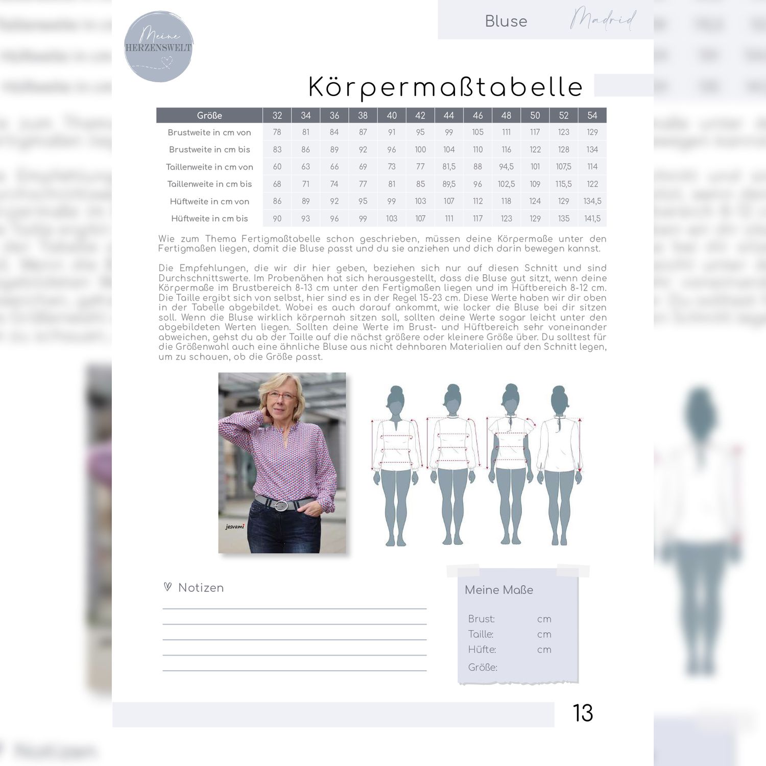 Bluse - Madrid - Schnittmuster eBook-4 Bluse - Madrid - Schnittmuster eBook-4