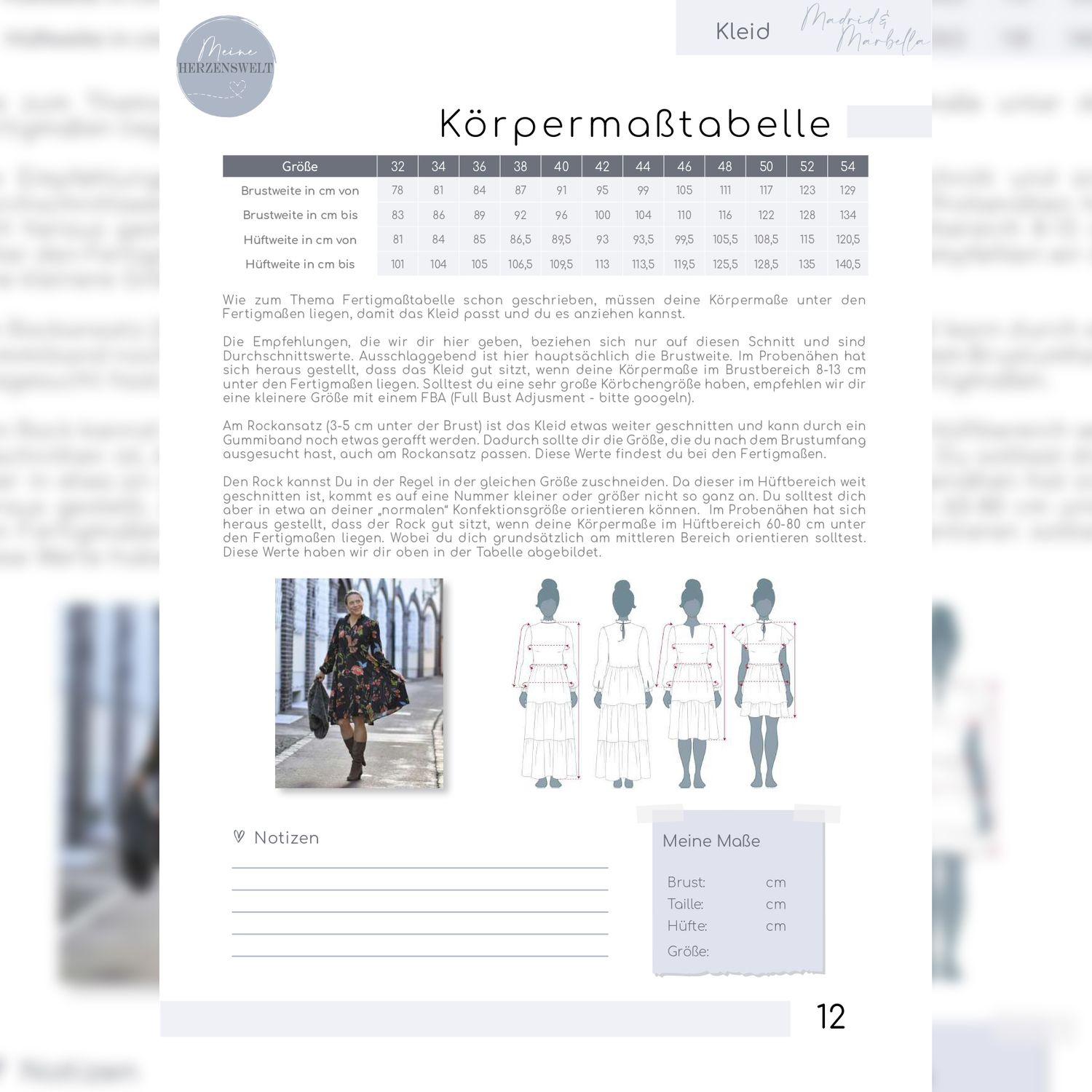 Kleid - Madrid & Marbella - Schnittmuster eBook-4 Kleid - Madrid & Marbella - Schnittmuster eBook-4