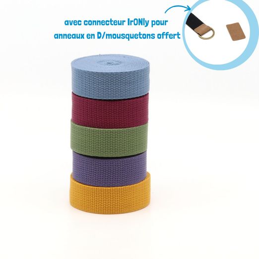 Lot de 5 sangles 25mm "Light" - 3m de long - TENDANCE Lot de 5 sangles 25mm "Light" - 3m de long - TENDANCE