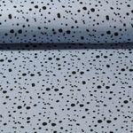 Mousseline de coton - petits pois Jeans Structure lisse