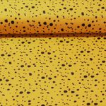 Mousseline de coton - Petits pois Jaune Structure lisse