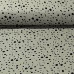 Mousseline de coton - Petits pois Taupe Structure lisse