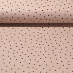 Mousseline de coton Bio - Triangles Brun clair Structure lisse