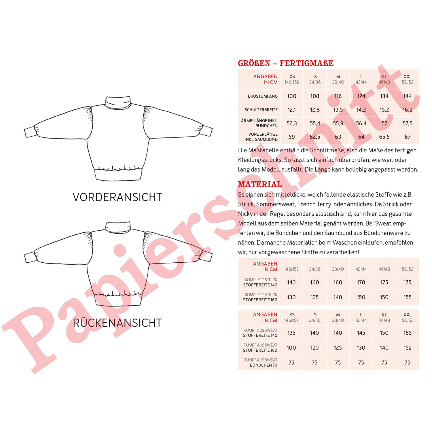 Pullover - FRAU OKE - Papierschnittmuster-4 Pullover - FRAU OKE - Papierschnittmuster-4