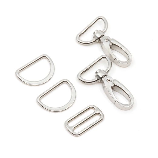 Taschenzubehör Set - 25mm - silber Taschenzubehör Set - 25mm - silber