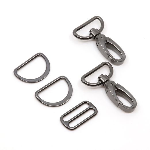 Taschenzubehör Set - 25mm - gunmetal