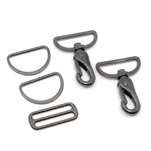 Set d'accessoires pour sac - 40mm - métal foncé