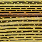 Popeline de coton - Bandes de marquage Jaune
