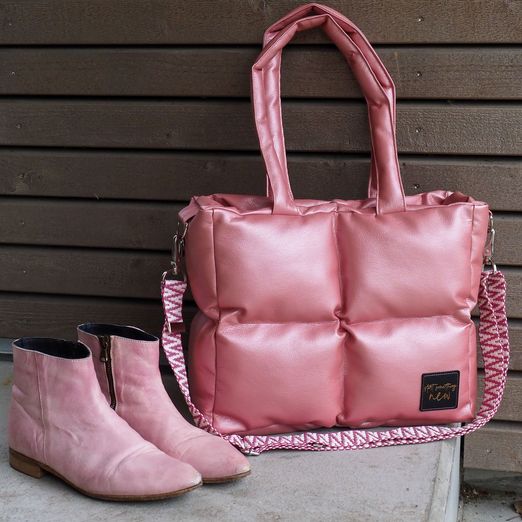 Puffer-Bag aus Kunstleder genäht von Miriam *Taschenstar*