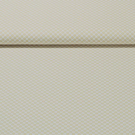 Popeline de coton Katharina Cercles Blanc Jaune