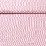 Popeline de coton Katharina Cercles Blanc Vieux rose