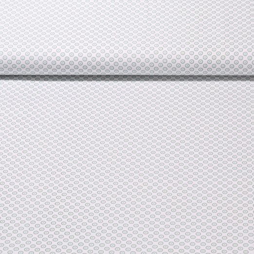 Popeline de coton Katharina Cercles Blanc Vert