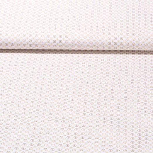 Popeline de coton Katharina Petites fleurs Blanc Jaune