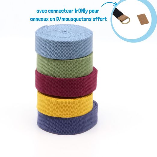 Lot de 5 sangles 25 mm "Soft" - 3m de long - TREND Lot de 5 sangles 25 mm "Soft" - 3m de long - TREND