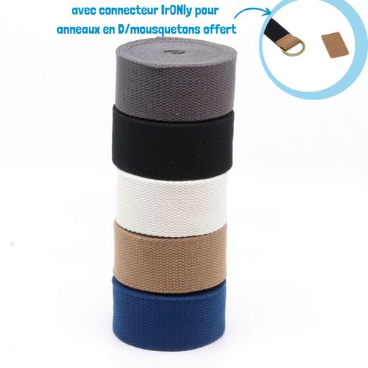 Lot de 5 sangles 40 mm "Soft" - 3m de long - BASIC Lot de 5 sangles 40 mm "Soft" - 3m de long - BASIC
