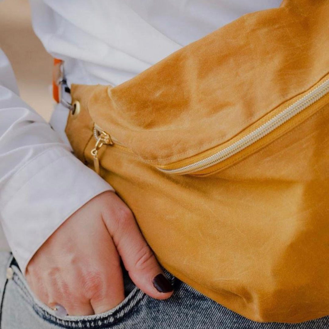 Sac banane en coton ciré avec patron *Sac star*-6 Sac banane en coton ciré avec patron *Sac star*-6