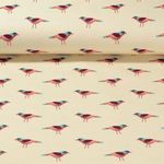 Sweat - Hamburger Liebe Digitaldruck Glossy Birds Ecru