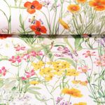 Toile de coton - Fleurs sauvages Ecru