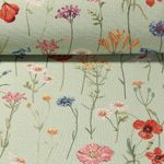 Gobelin - Fleurs sauvages Vert menthe