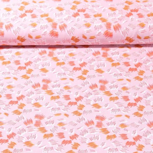Baumwolle Popeline - Striche Rosa
