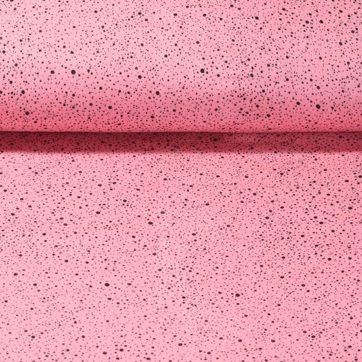 Mousseline coton Bio - Moucheté Rose Structure lisse