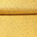 Mousseline de coton Bio - Moucheté Jaune Structure lisse