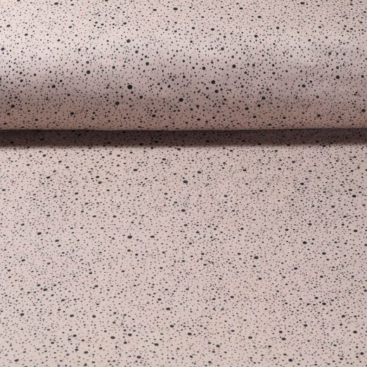 Mousseline de coton Bio - Moucheté Taupe Structure lisse