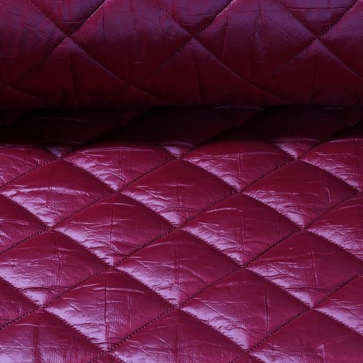 Tissu veste matelassé - Losanges Rouge 65mm Ouaté