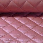 Tissu veste matelassé - Losanges Vieux rose 65mm Ouaté