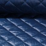 Tissu veste matelassé - Losanges Bleu 65mm Ouaté