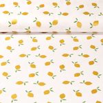 Jersey - Impression sur film Citrons Ecru