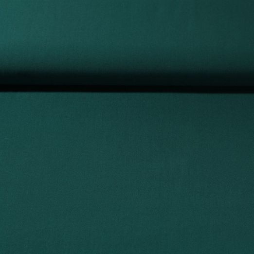 Popeline de viscose Charlène - Stretch Vert bouteille Uni