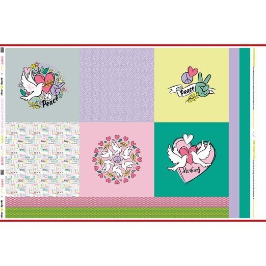 Swafing Canvas Kissen Panel - Happy Pillow DIY by lycklig design Peace Swafing Canvas Kissen Panel - Happy Pillow DIY by lycklig design Peace
