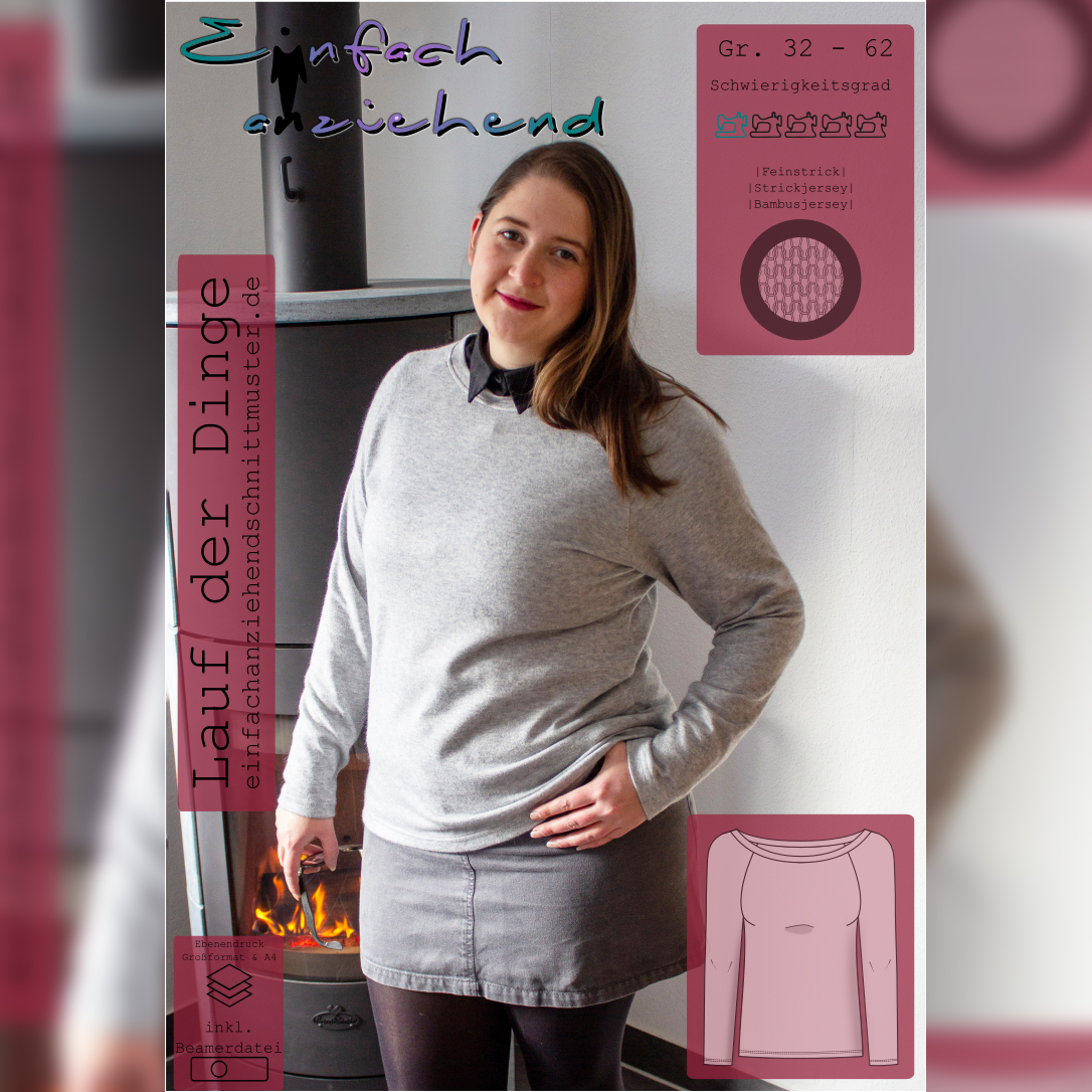 Pullover - Lauf der Dinge - Schnittmuster eBook-1 Pullover - Lauf der Dinge - Schnittmuster eBook-1