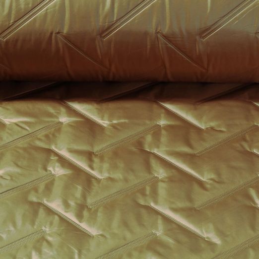 Tissu veste matelassé - Double face Brun doré