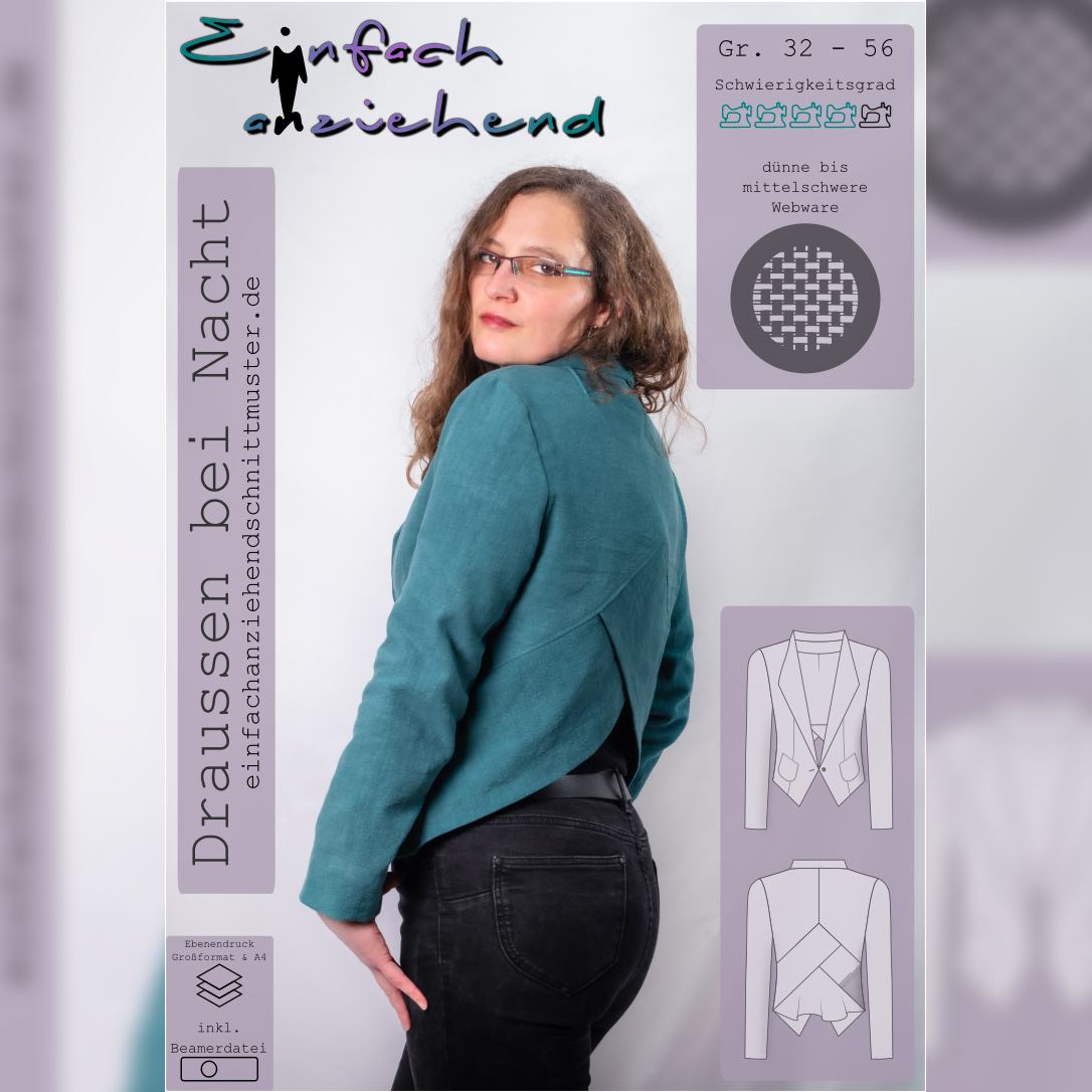 Blazer - Draussen bei Nacht - Schnittmuster eBook-1 Blazer - Draussen bei Nacht - Schnittmuster eBook-1