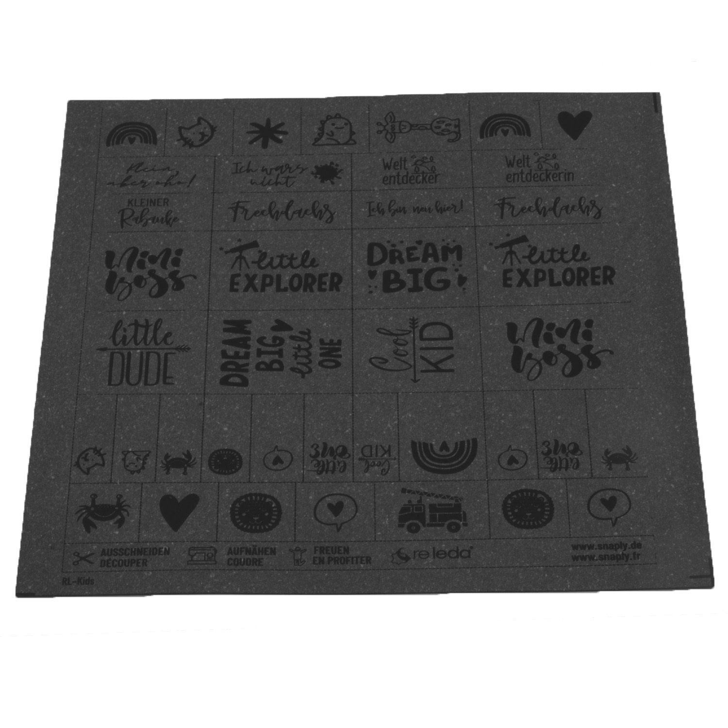 ReLeda Label Bogen - Kids - schwarz-1 ReLeda Label Bogen - Kids - schwarz-1