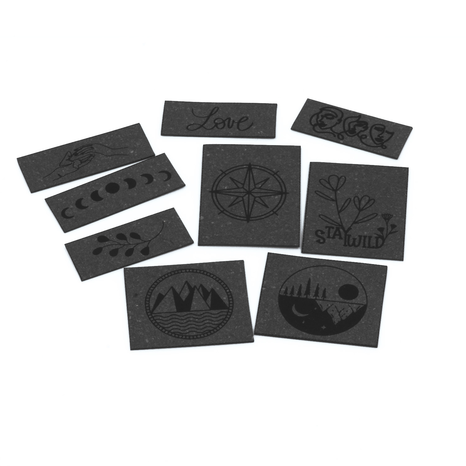 ReLeda Label Bogen - Boho- schwarz-0 ReLeda Label Bogen - Boho- schwarz-0