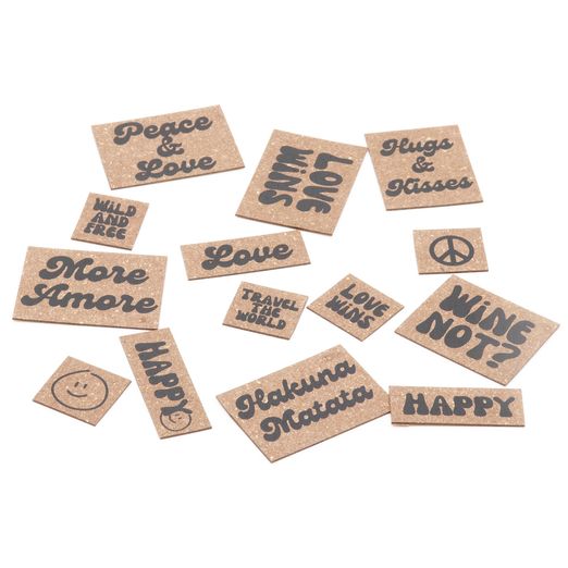 Etiquettes en cuir recyclé ReLeda - Hippie - Brun Etiquettes en cuir recyclé ReLeda - Hippie - Brun