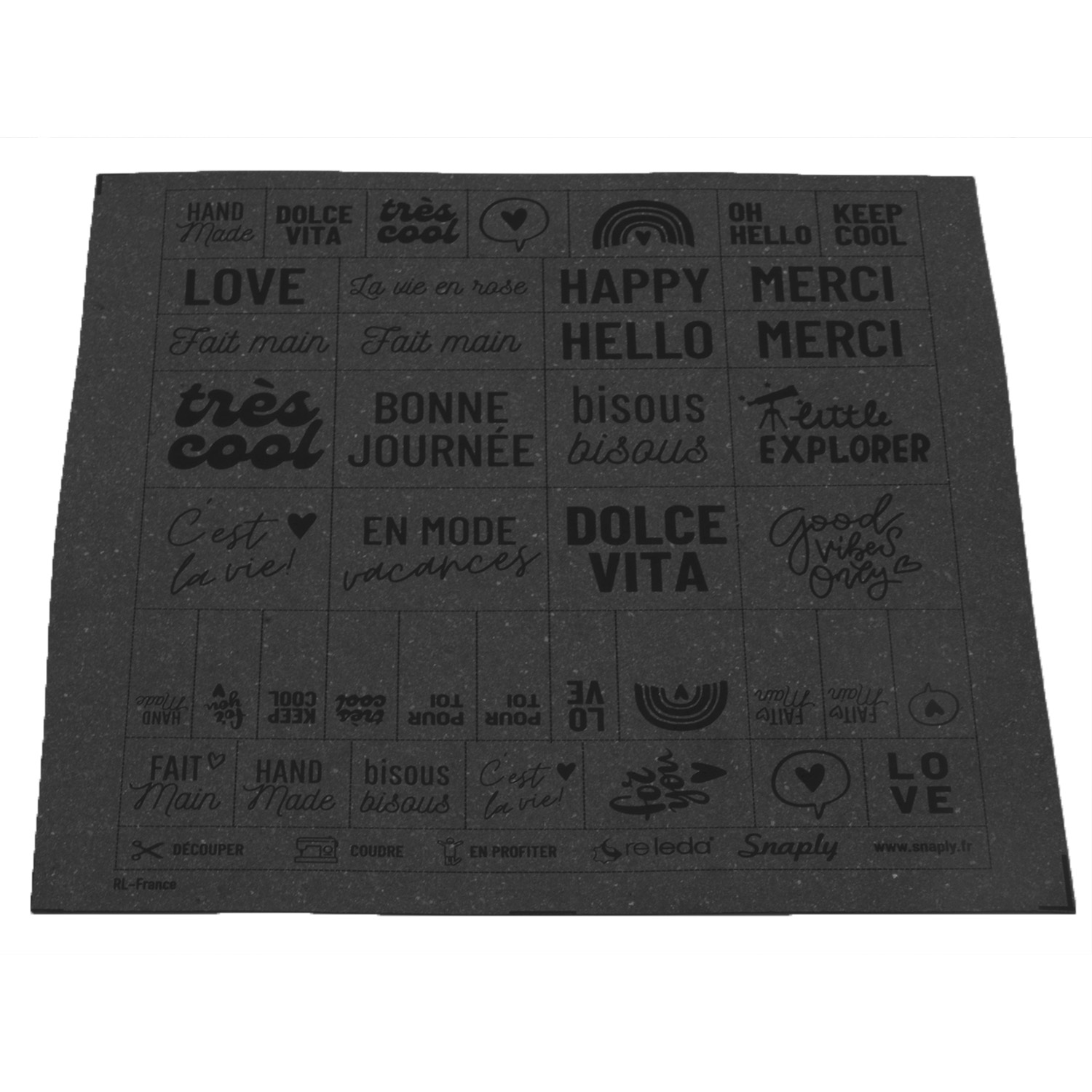 Etiquettes en cuir recyclé ReLeda - Messages - Noir-1 Etiquettes en cuir recyclé ReLeda - Messages - Noir-1