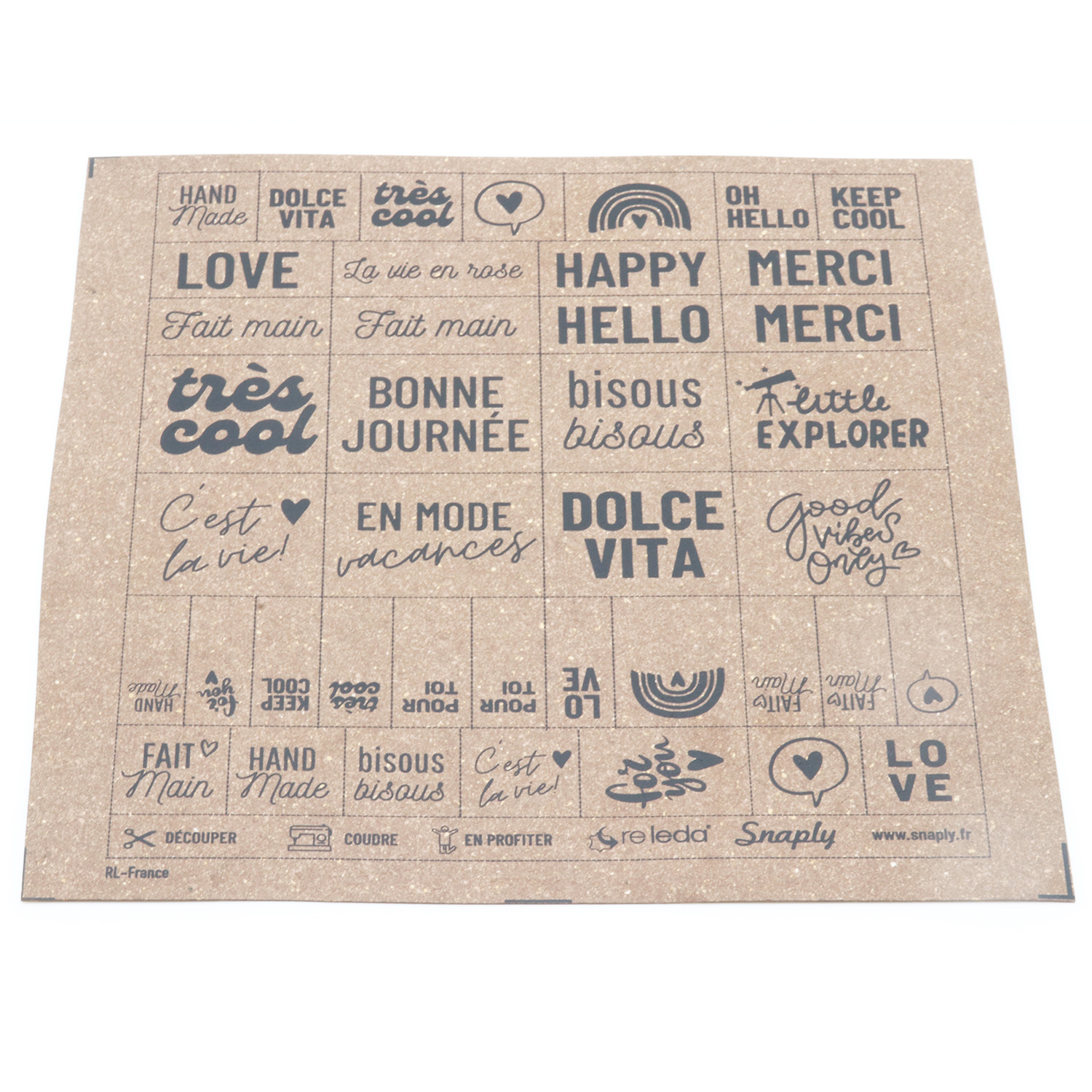 Etiquettes en cuir recyclé ReLeda - Messages - Brun-1 Etiquettes en cuir recyclé ReLeda - Messages - Brun-1