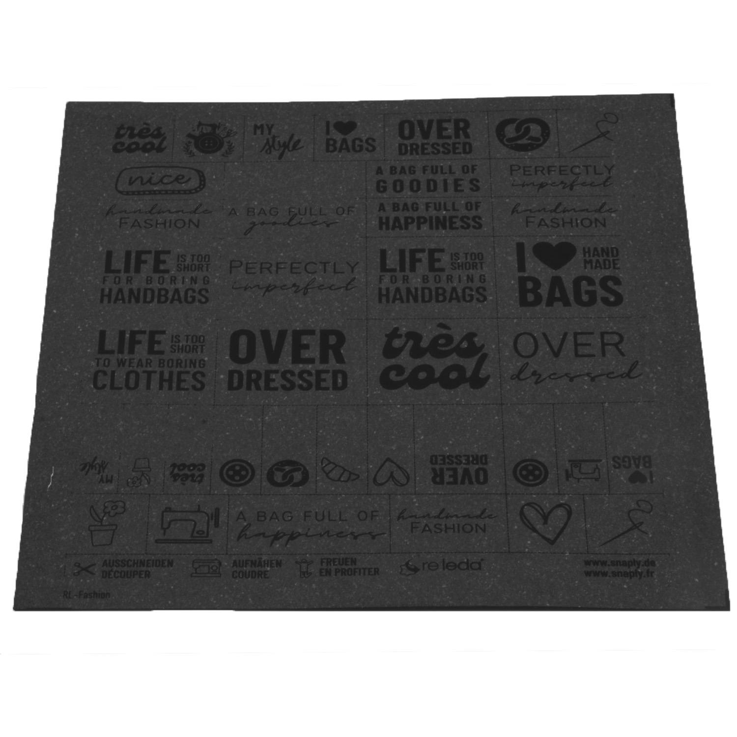 ReLeda Label Bogen - Fashion - schwarz-1 ReLeda Label Bogen - Fashion - schwarz-1