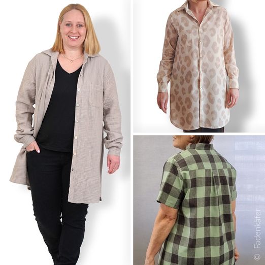 Bluse - Hemdbluse Damen - Schnittmuster eBook