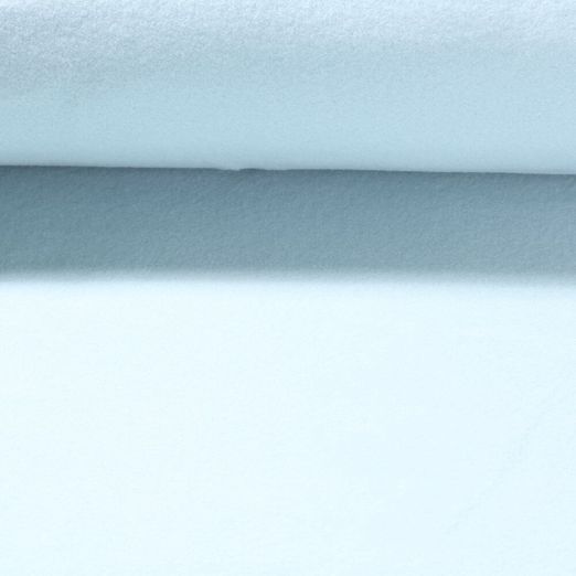 Fleece - Polaire de coton Manu Uni Bleu glacier